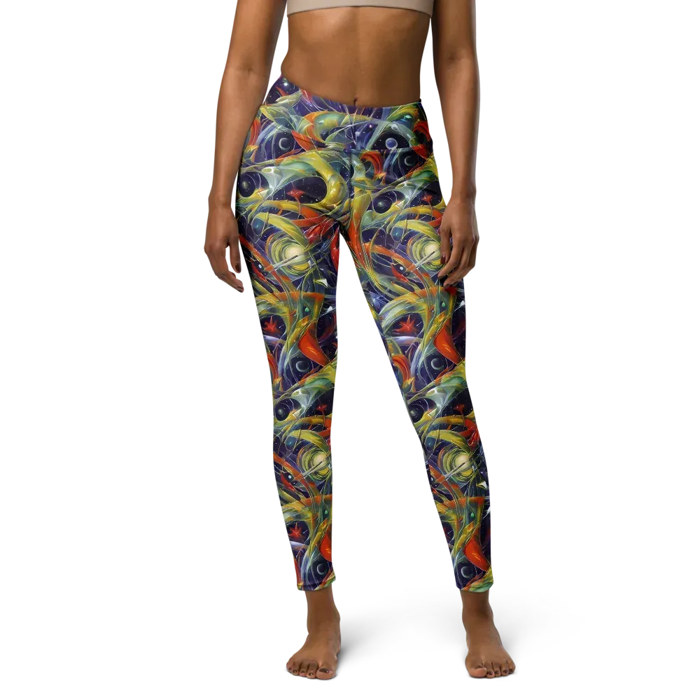 Cosmic Conservatory on Yoga Leggings — Front