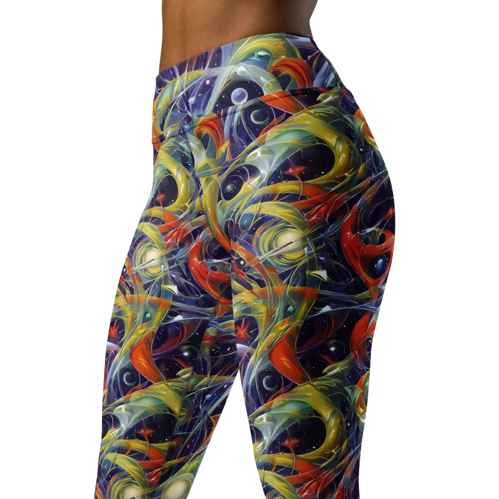 Cosmic Conservatory on Yoga Leggings — Left Front