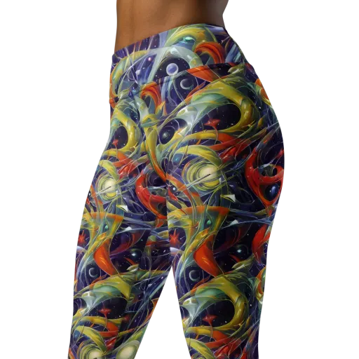 Cosmic Conservatory on a Yoga Leggings