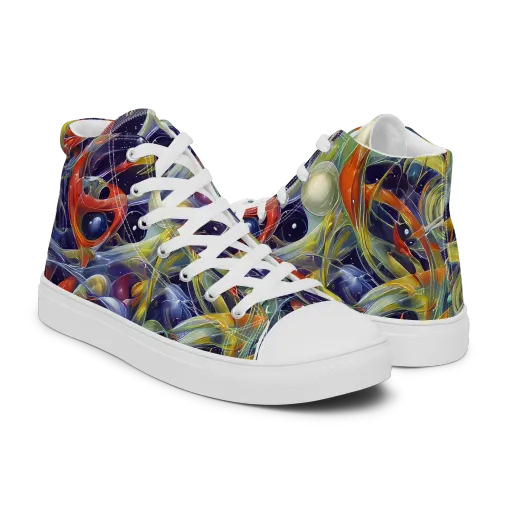 Cosmic Conservatory on a Men's High Top Canvas Shoes
