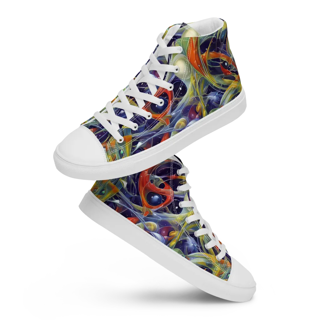 Cosmic Conservatory on Men's High Top Canvas Shoes — Front