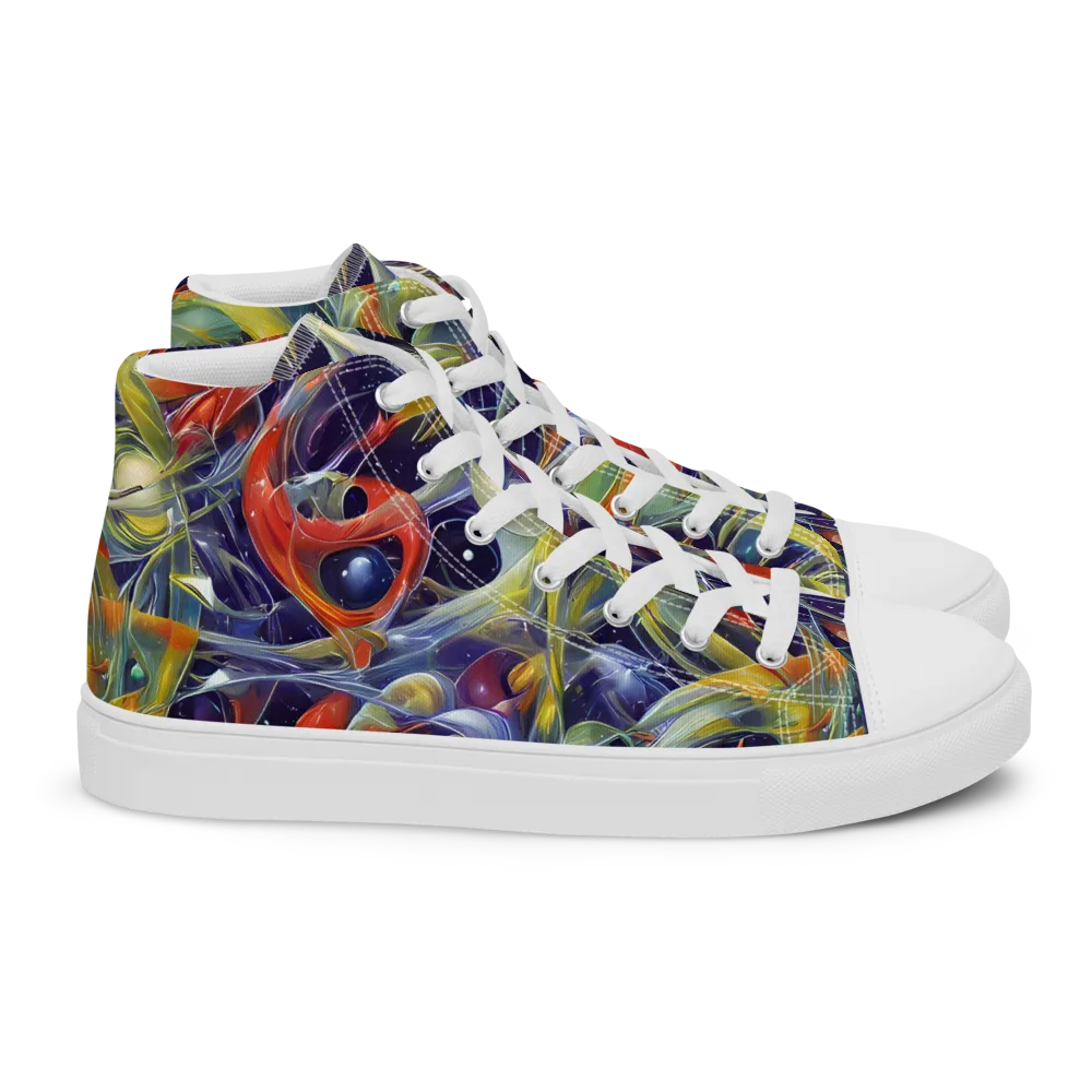 Cosmic Conservatory on Women's High Top Canvas Shoes — Right