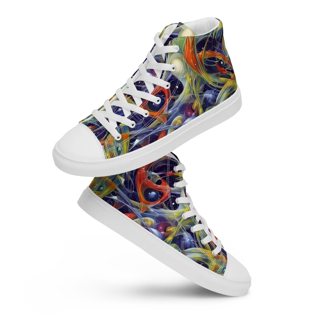 Cosmic Conservatory on Women's High Top Canvas Shoes — Front