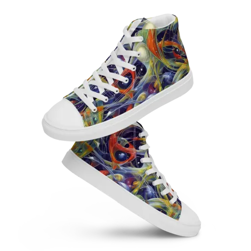 Cosmic Conservatory on a Women's High Top Canvas Shoes