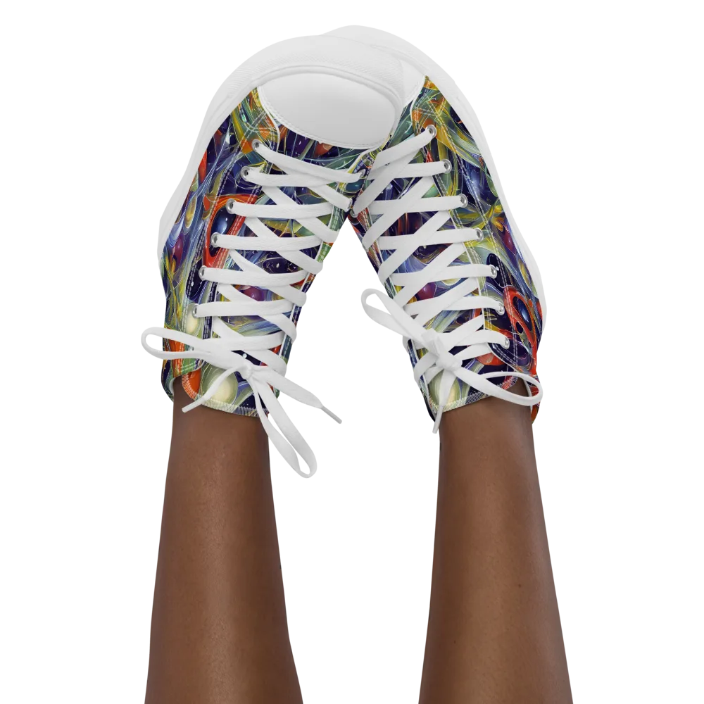 Cosmic Conservatory on Women's High Top Canvas Shoes — Front