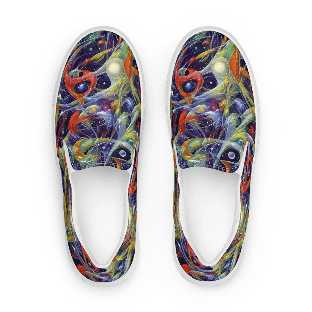 Cosmic Conservatory on Men's Slip-On Canvas Shoes — Front
