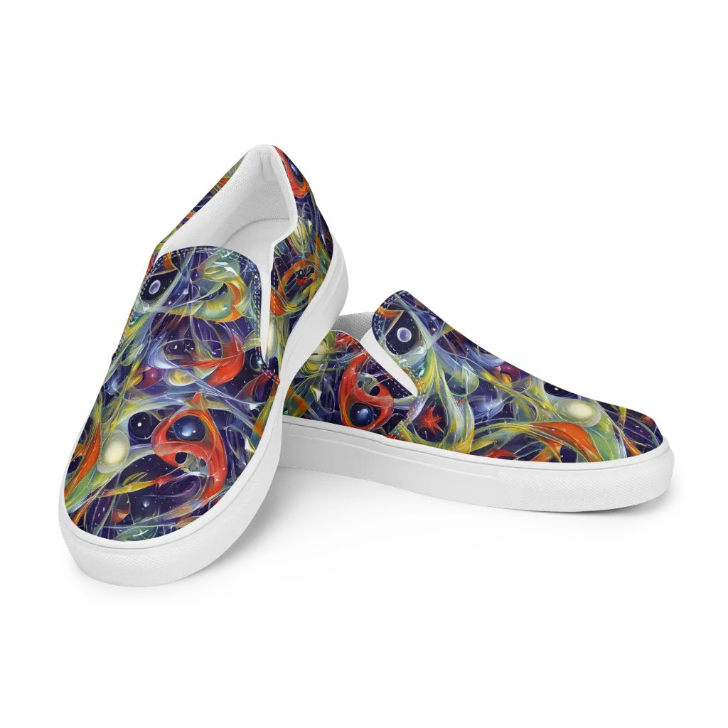 Cosmic Conservatory on Men's Slip-On Canvas Shoes — Left Front