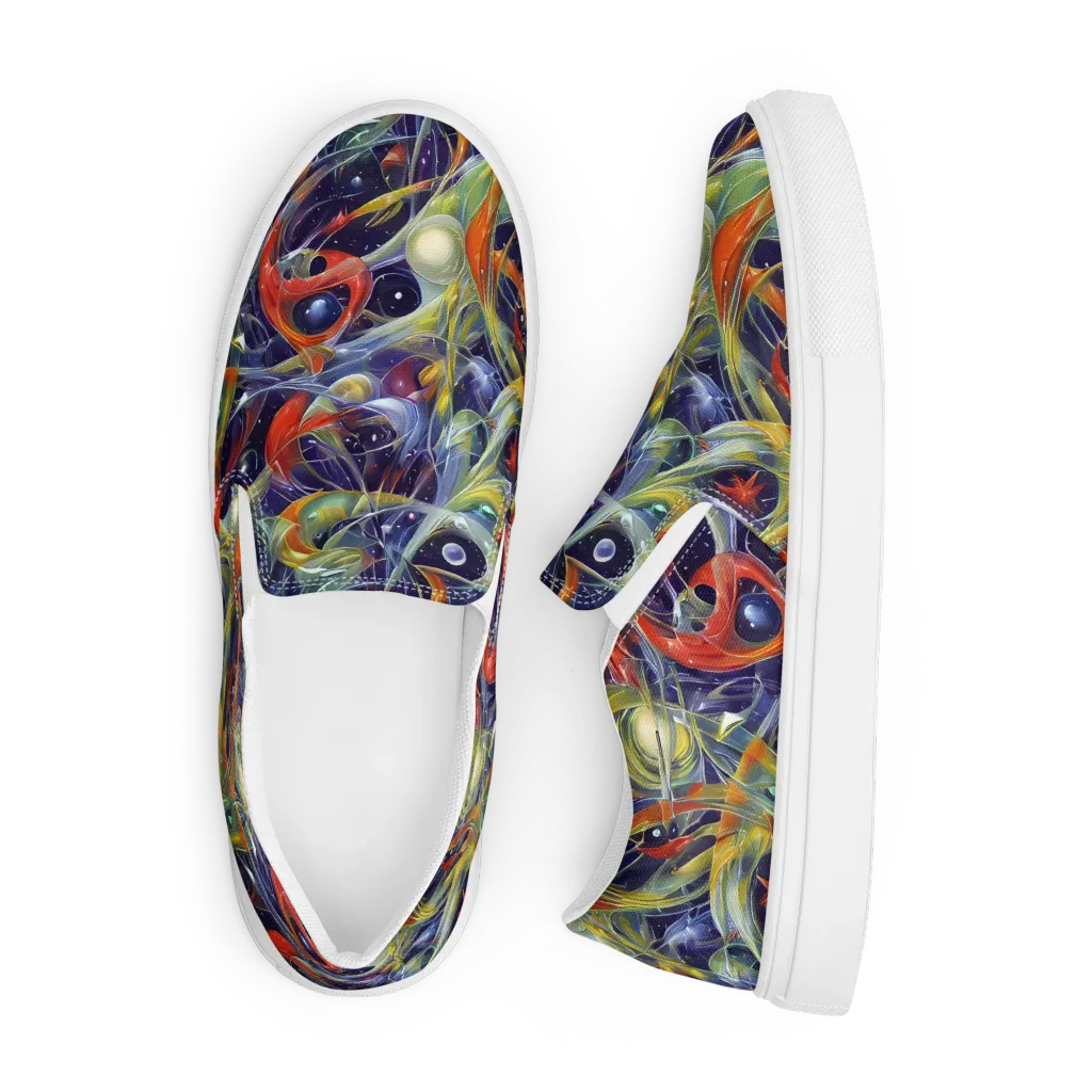 Cosmic Conservatory on Men's Slip-On Canvas Shoes — Front
