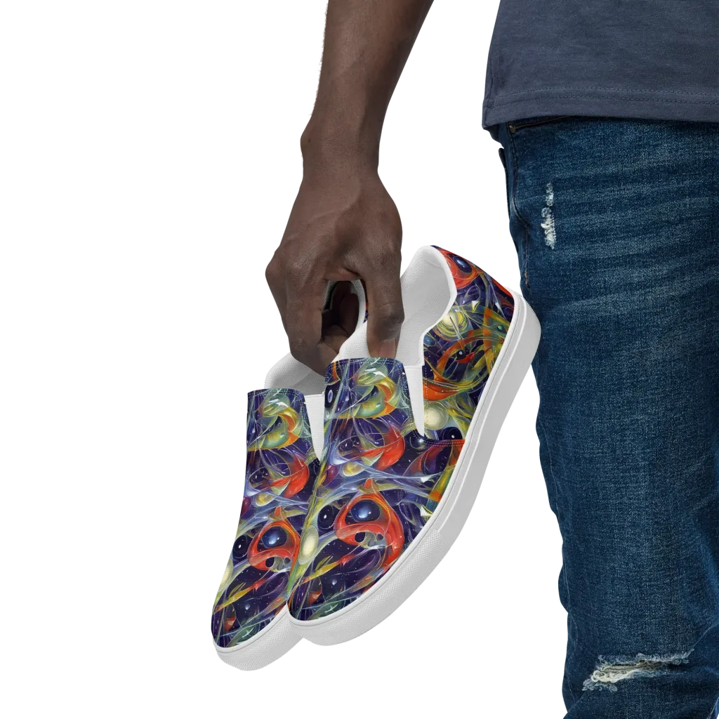 Cosmic Conservatory on Men's Slip-On Canvas Shoes — Left Front