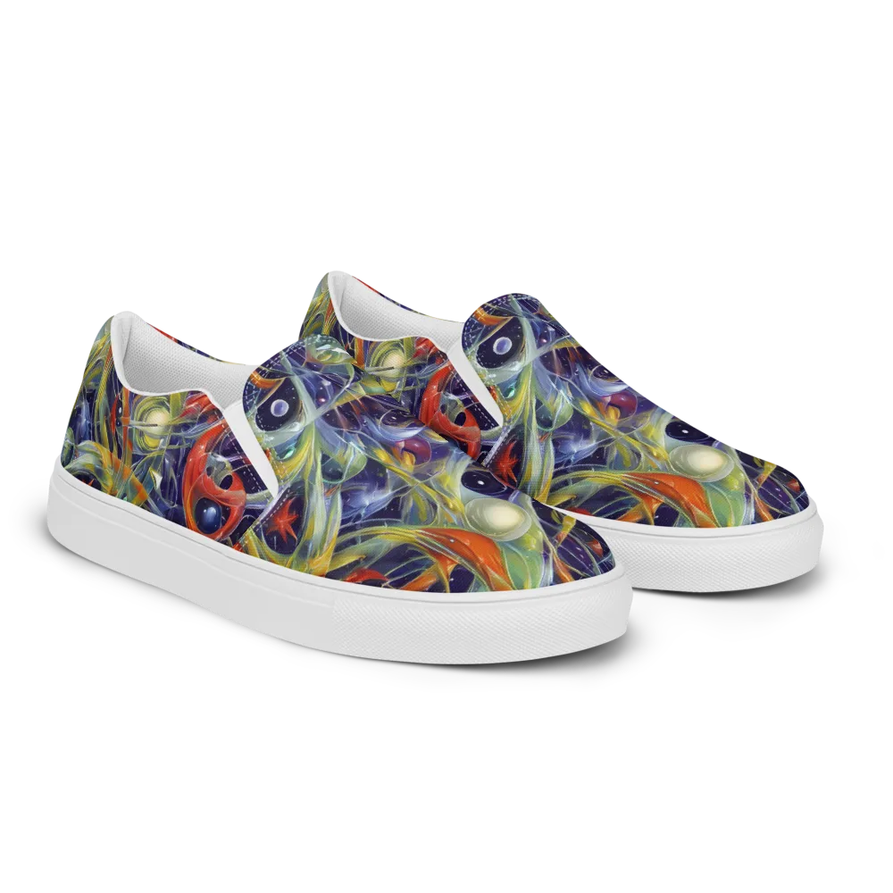 Cosmic Conservatory on Women's Slip-On Canvas Shoes — Right Front