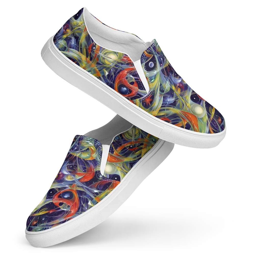 Cosmic Conservatory on Women's Slip-On Canvas Shoes — Front