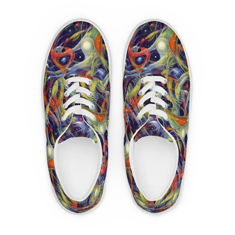 Cosmic Conservatory on Men's Lace-Up Canvas Shoes — Front