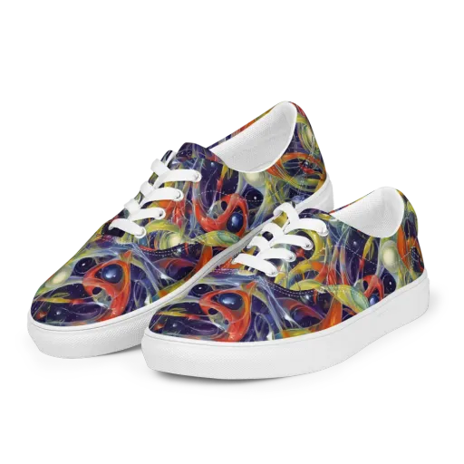 Cosmic Conservatory on a Men's Lace-Up Canvas Shoes