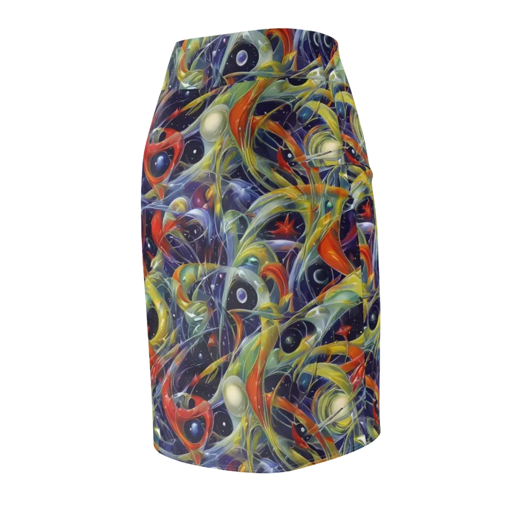 Cosmic Conservatory on Pencil Skirt — Back Side