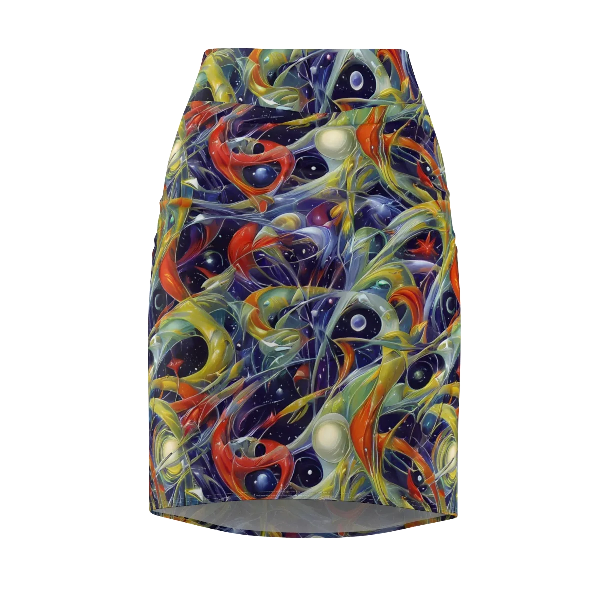 Cosmic Conservatory on Pencil Skirt — Front