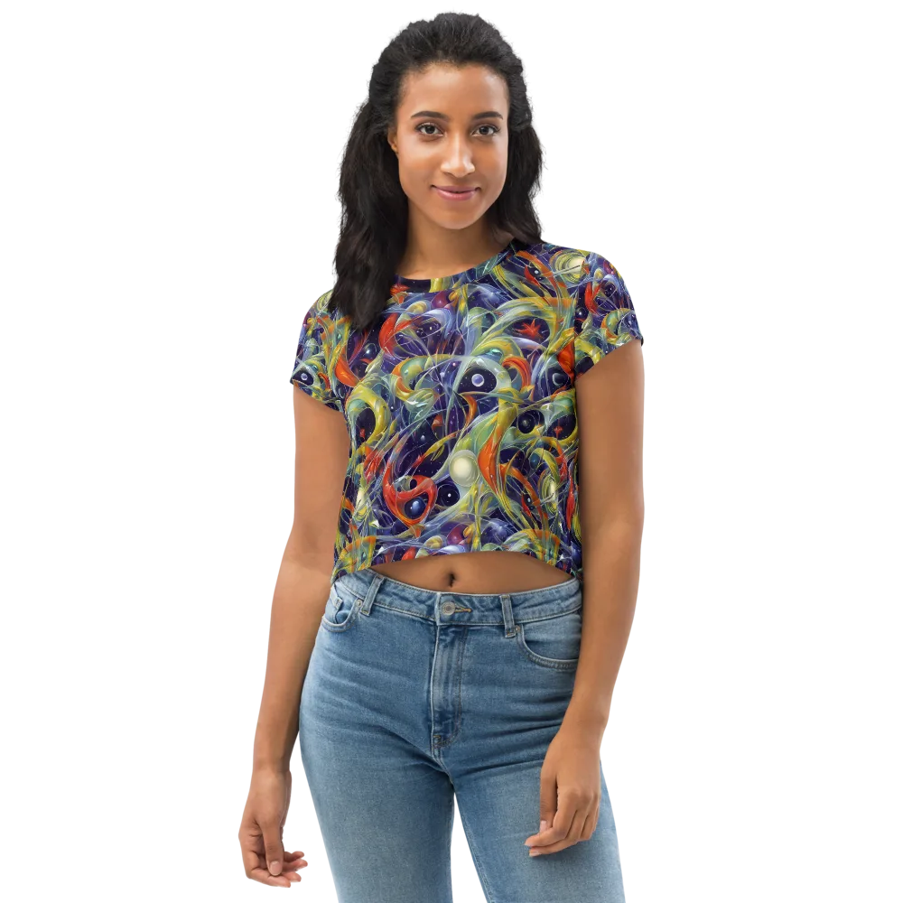 Cosmic Conservatory on Crop Tee — Front