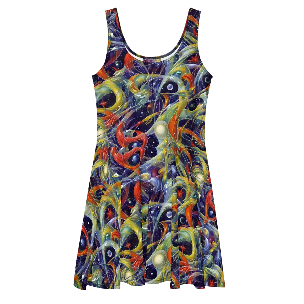 Cosmic Conservatory on Skater Dress — Front