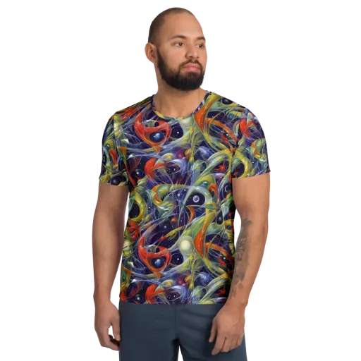 Cosmic Conservatory on a Men's Athletic T-Shirt