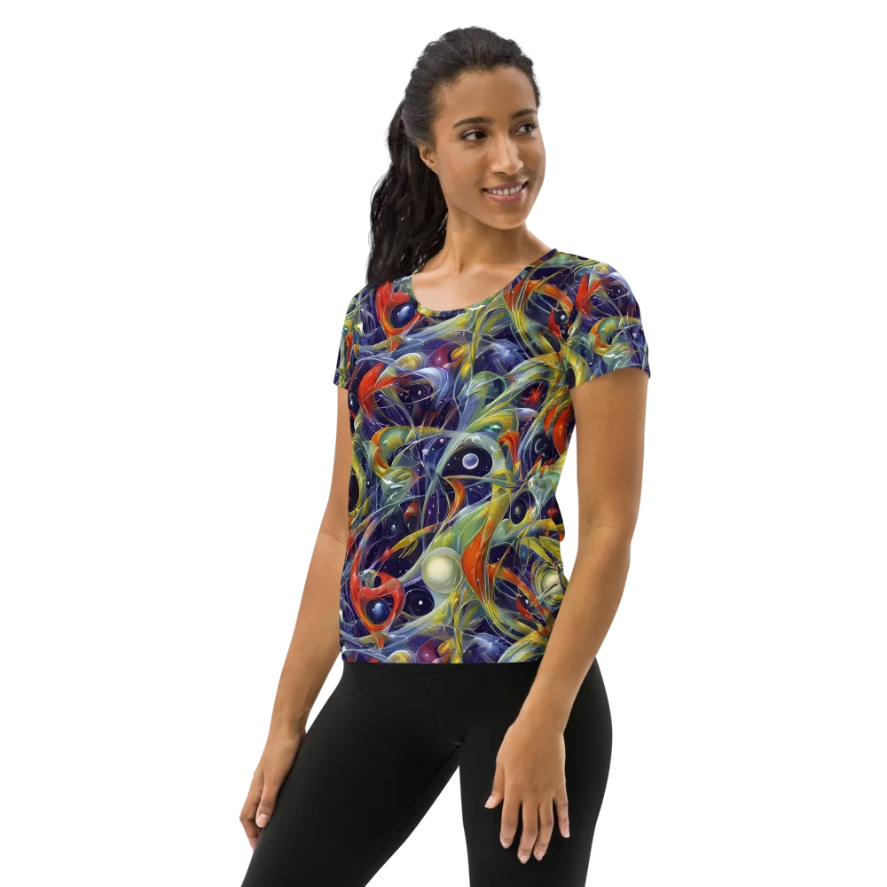Cosmic Conservatory on Women's Athletic T-Shirt — Left