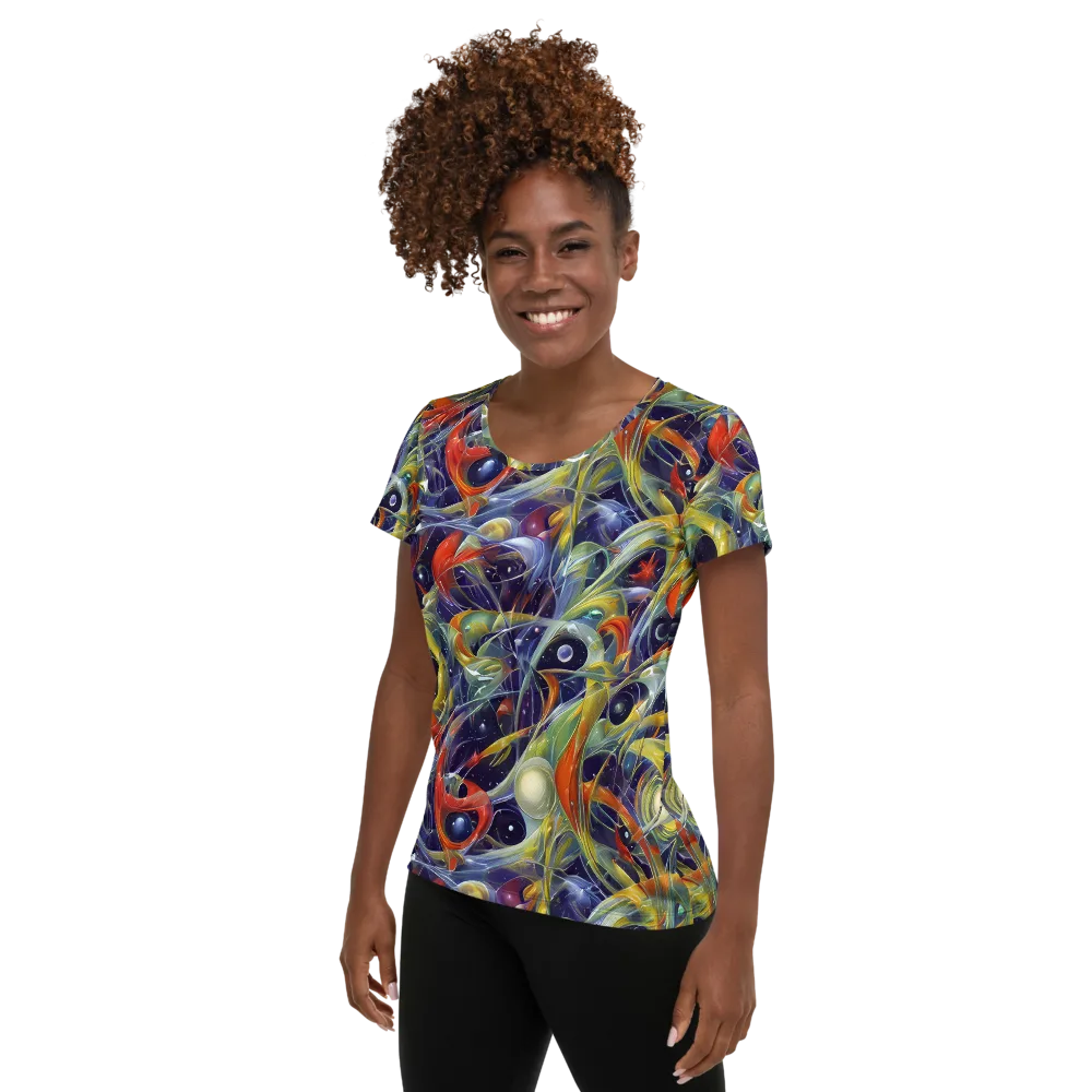 Cosmic Conservatory on Women's Athletic T-Shirt — Left