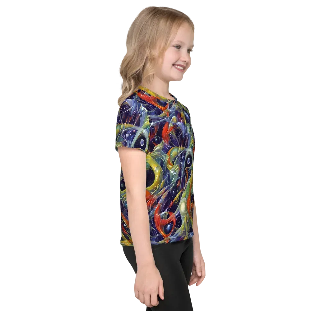 Cosmic Conservatory on Kids Crew Neck T-Shirt — Right
