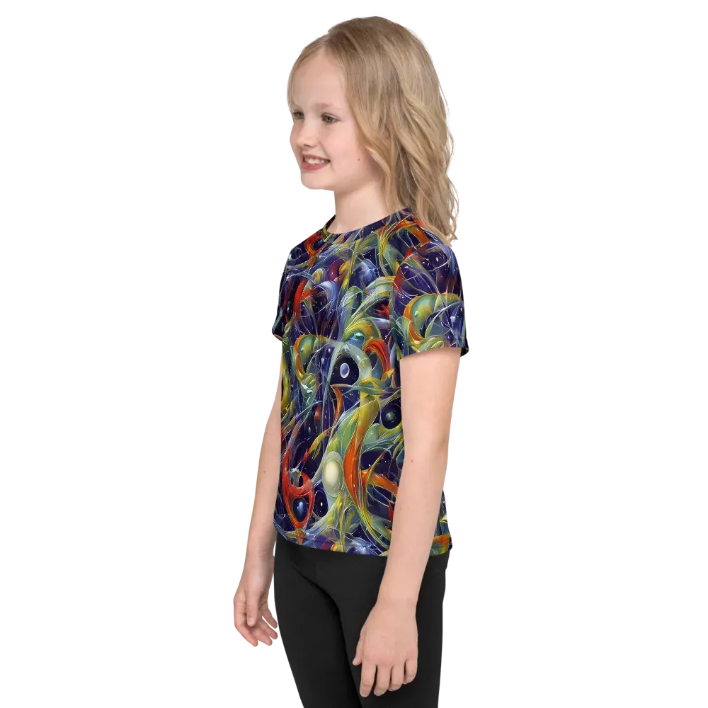 Cosmic Conservatory on Kids Crew Neck T-Shirt — Left