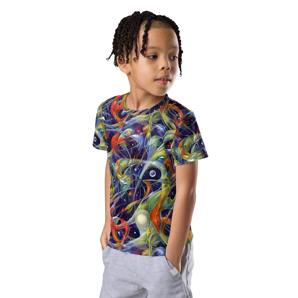Cosmic Conservatory on Kids Crew Neck T-Shirt — Left Front
