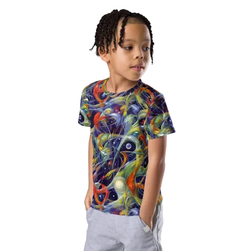 Cosmic Conservatory on a Kids Crew Neck T-Shirt