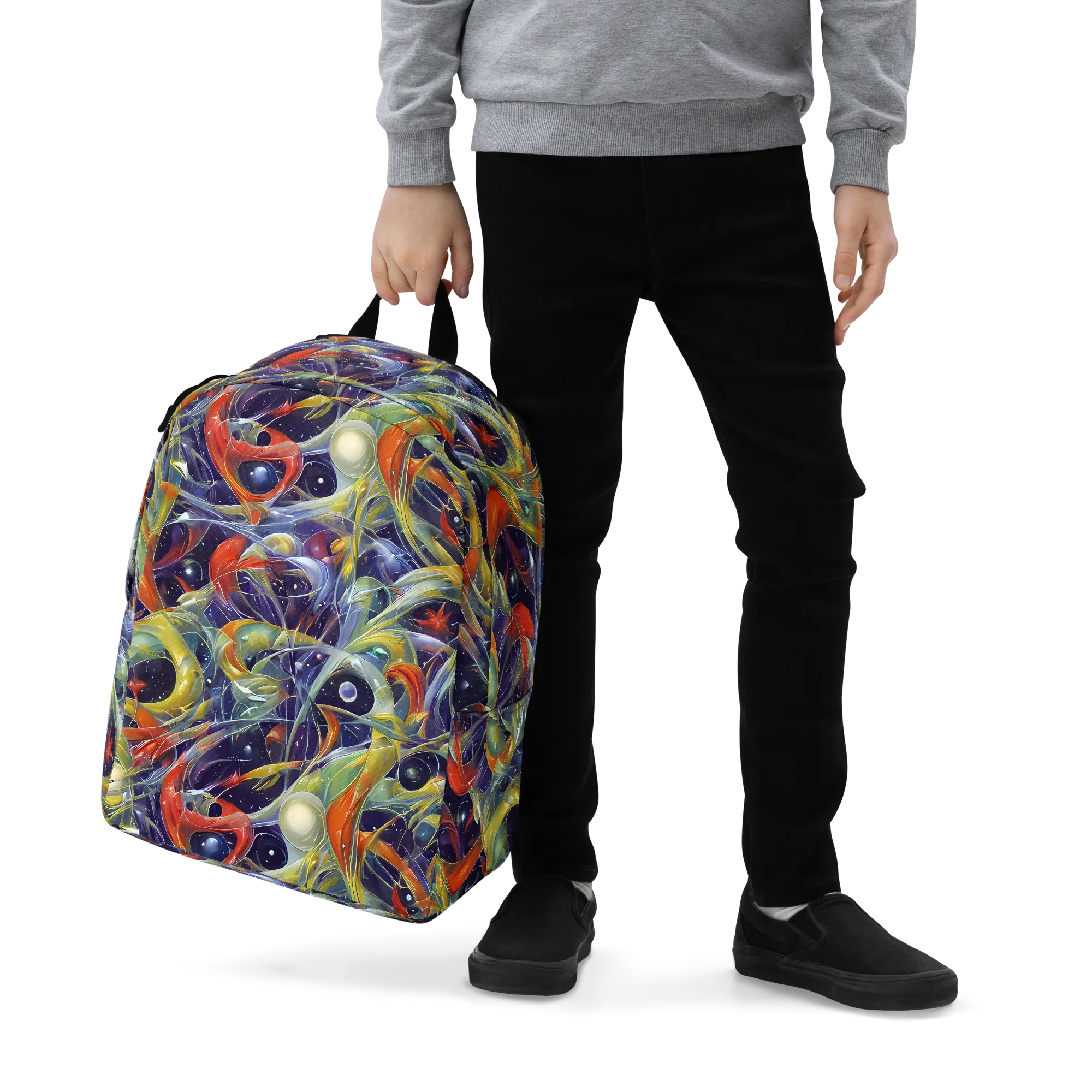 Cosmic Conservatory on Minimalist Backpack — Zoomed-in