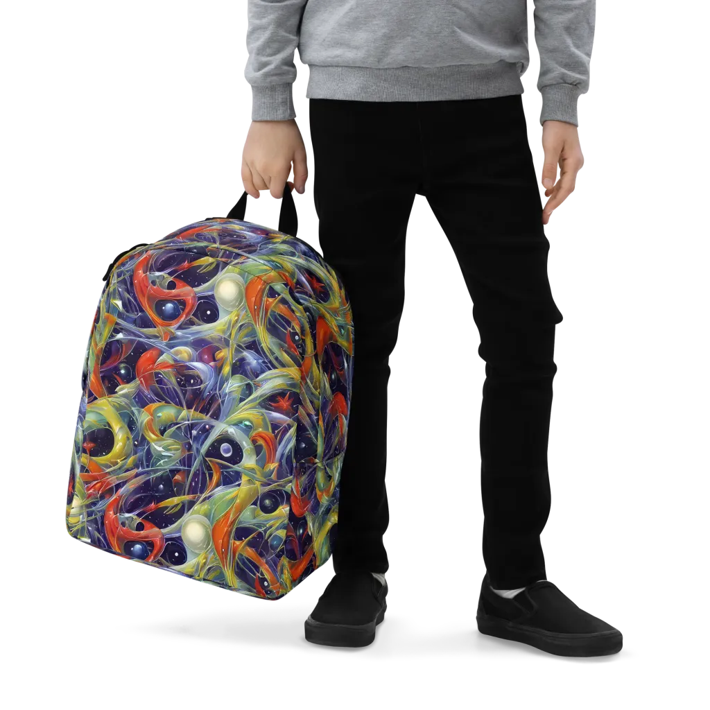 Cosmic Conservatory on Minimalist Backpack — Zoomed-in