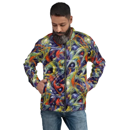 Cosmic Conservatory on a Bomber Jacket