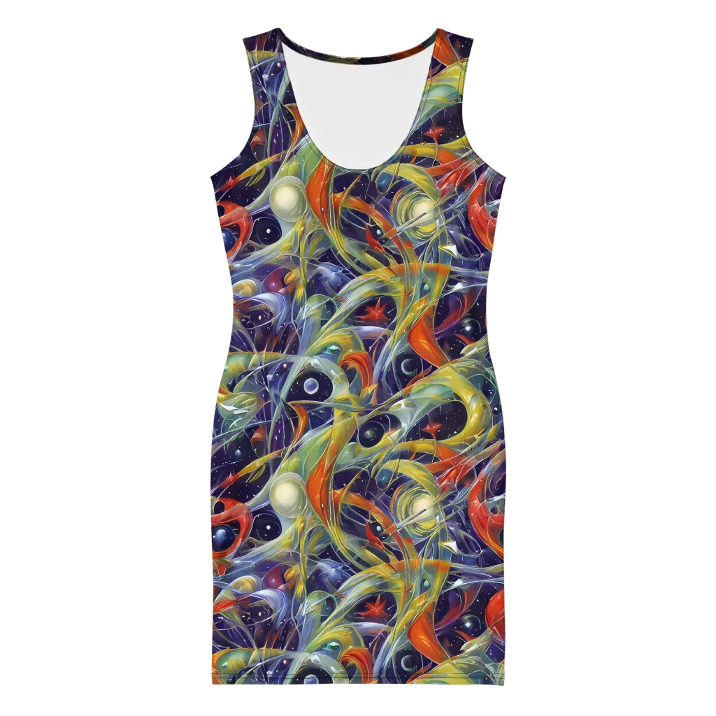 Cosmic Conservatory on Bodycon Dress — Front