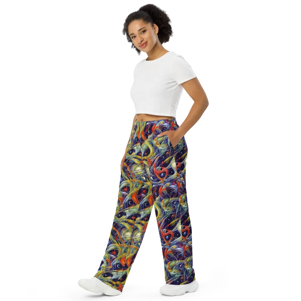Cosmic Conservatory on Wide-Leg Pants — Left Front