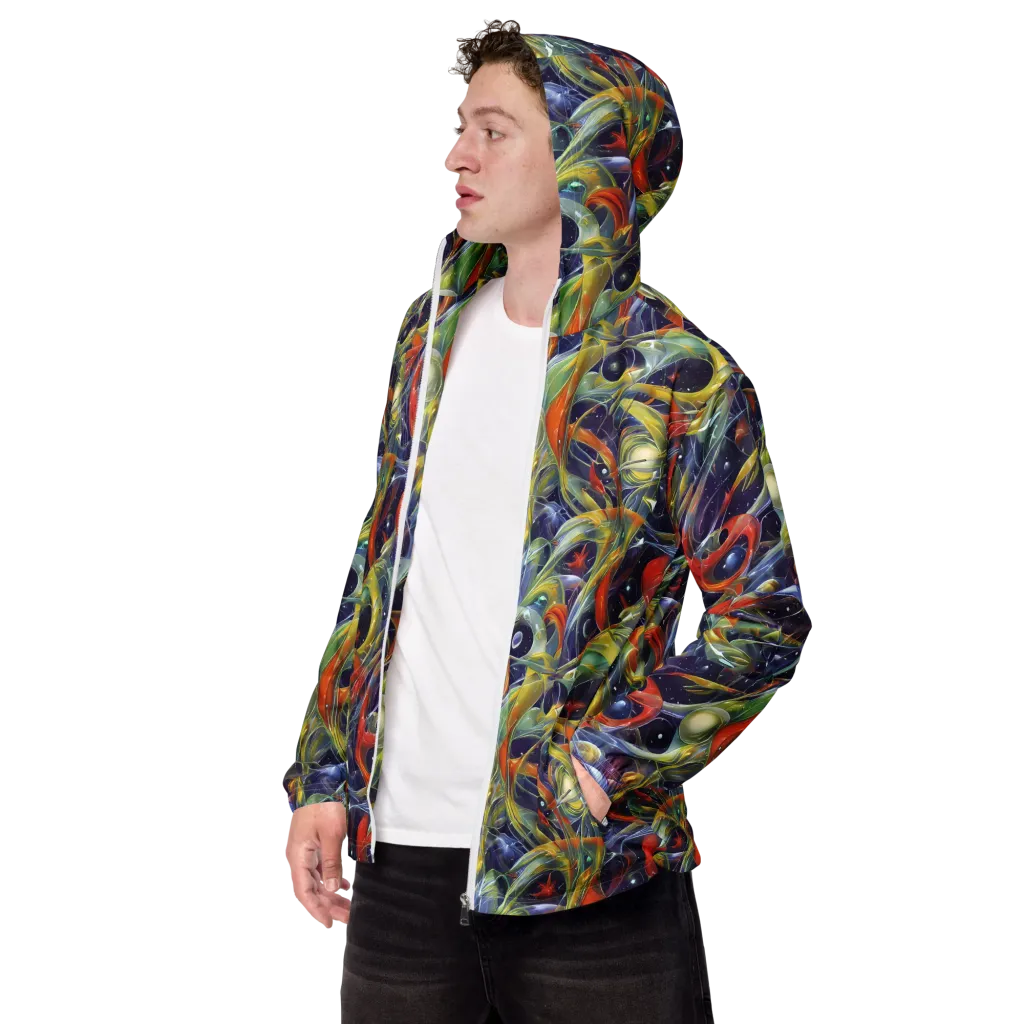 Cosmic Conservatory on Men's Windbreaker — Left Front