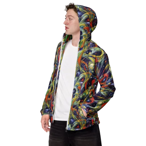 Cosmic Conservatory on a Men's Windbreaker