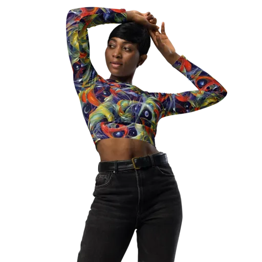 Cosmic Conservatory on a Long Sleeve Crop Top