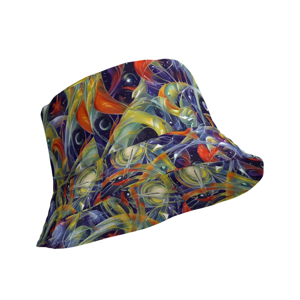 Cosmic Conservatory on Reversible Bucket Hat — Product details Outside