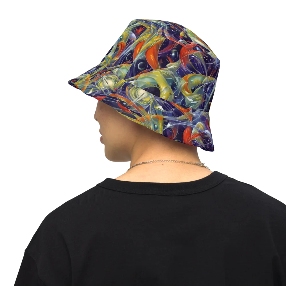 Cosmic Conservatory on Reversible Bucket Hat — Back Inside