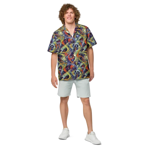 Cosmic Conservatory on a Button Shirt