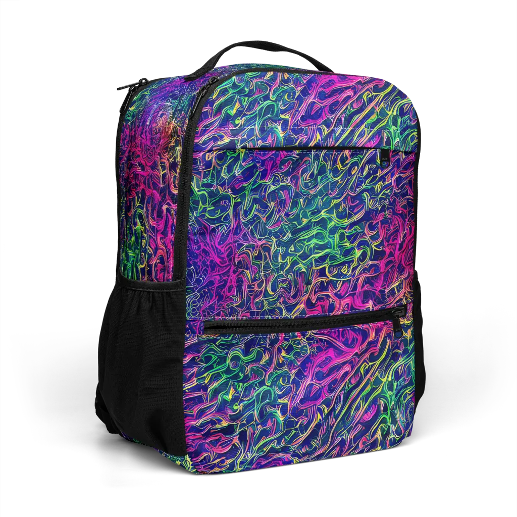 Fuchsia Frontier on Utility Backpack — Right Front