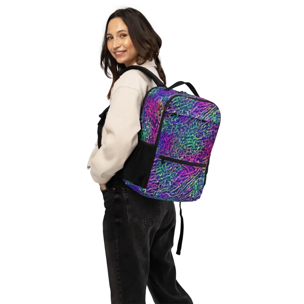 Fuchsia Frontier on Utility Backpack — Back