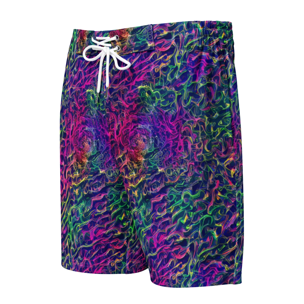 Fuchsia Frontier on Men's Board Shorts — Front