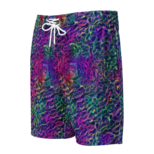 Fuchsia Frontier on a Men's Board Shorts