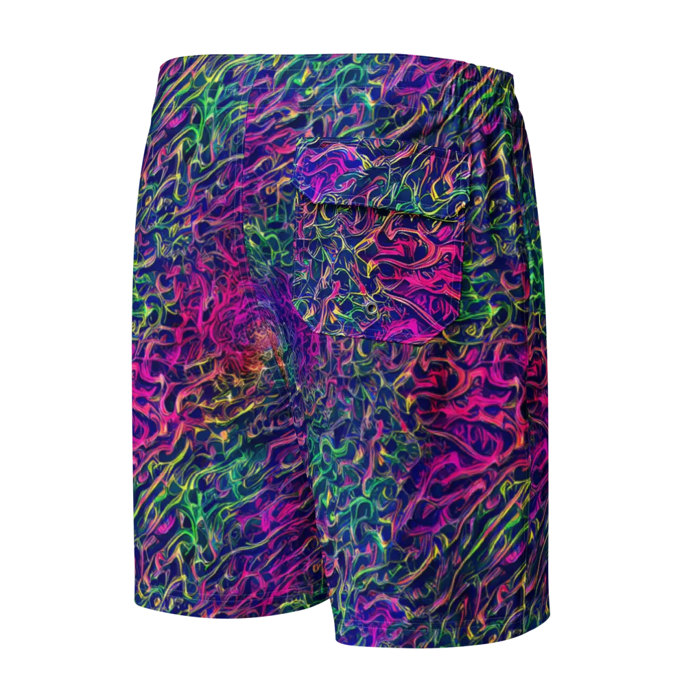 Fuchsia Frontier on Men's Board Shorts — Back