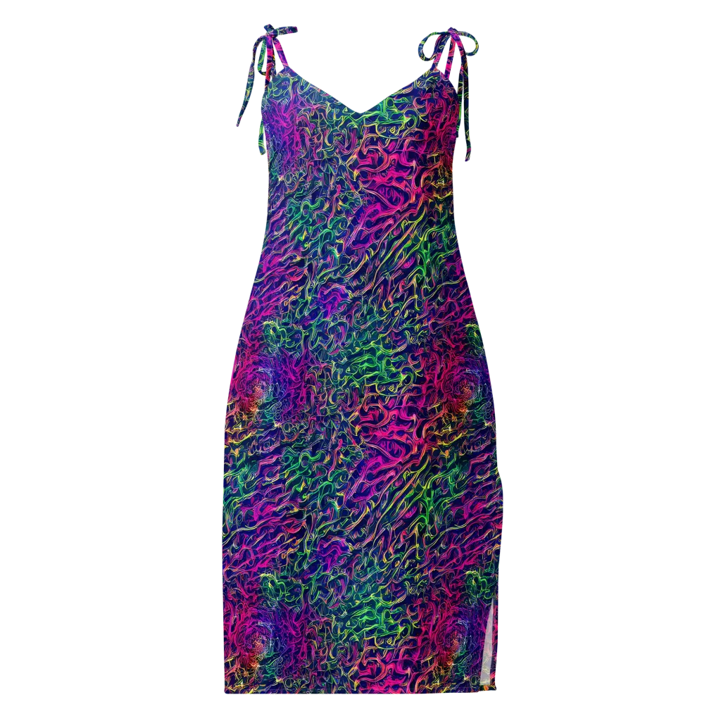 Fuchsia Frontier on Slip Dress — Front