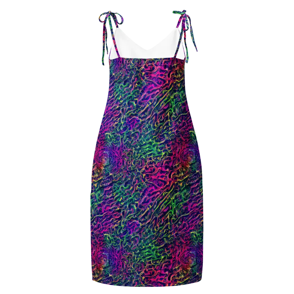 Fuchsia Frontier on Slip Dress — Back
