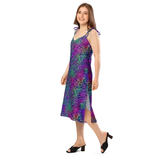 Fuchsia Frontier on a Slip Dress