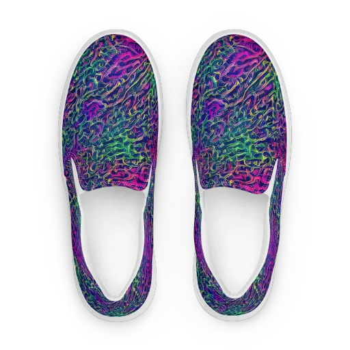 Fuchsia Frontier on a Women's Slip-On Canvas Shoes