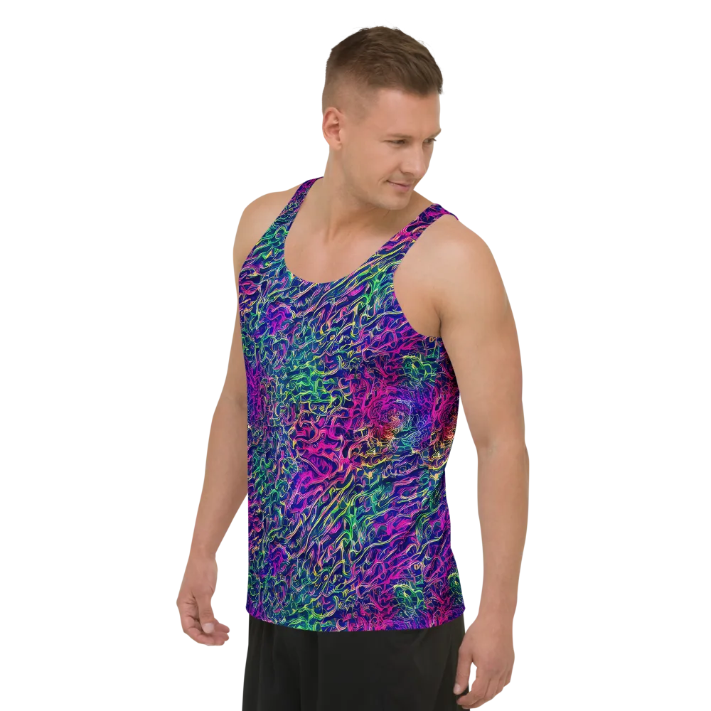 Fuchsia Frontier on Men's Tank Top — Left Front