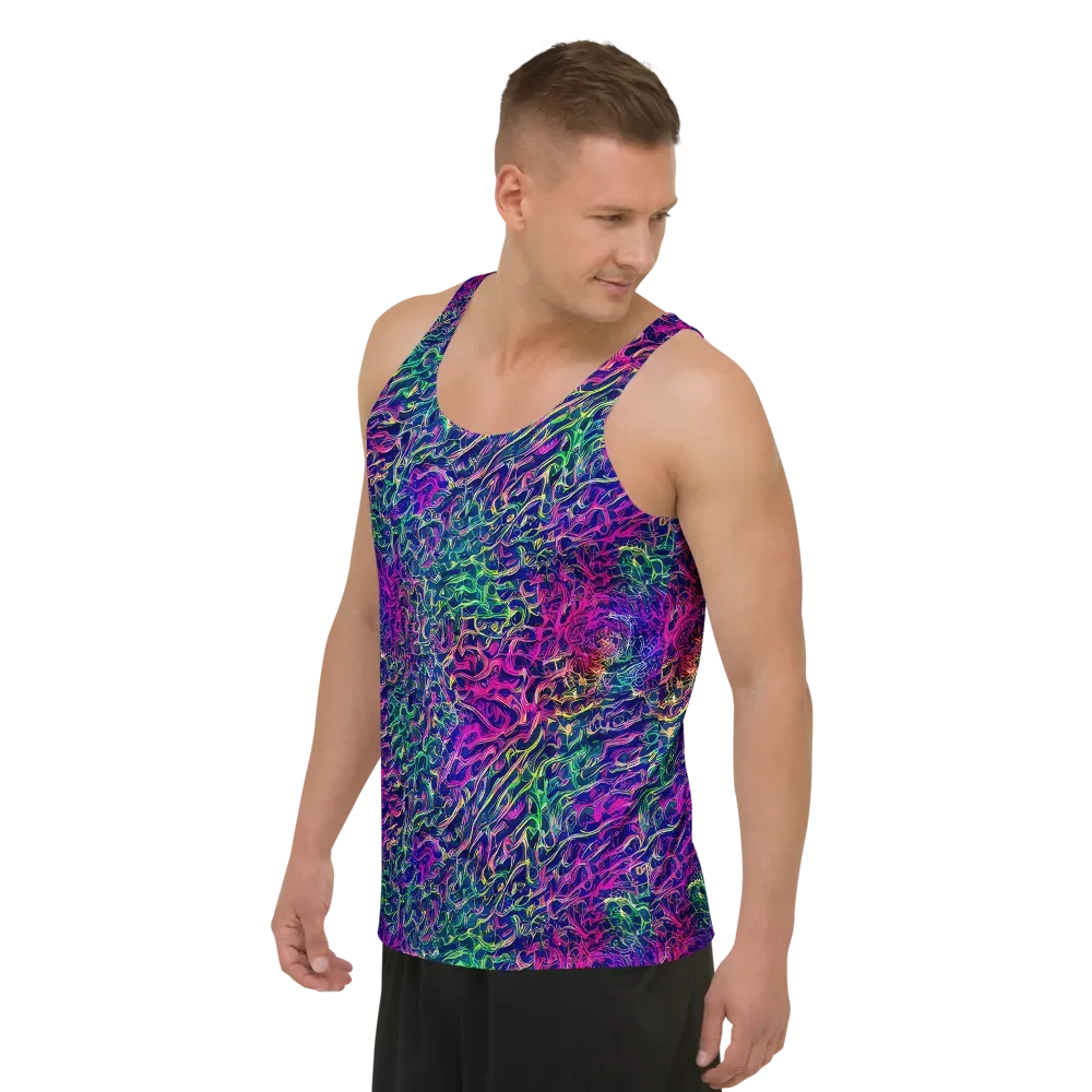 Fuchsia Frontier on Men's Tank Top — Left Front
